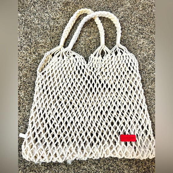 Lancome Handbags - Lancôme Tote Ecru White Crochet Summer Pool Beach Bag NWOT